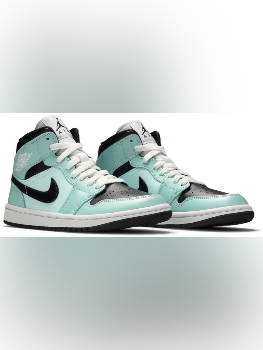 Women’s Nike Air Jordan 1 Mid Aqua Black (Tiffany Blue) Size 7 / EUR 38